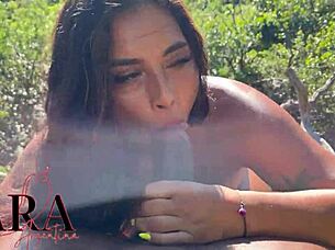 Latina Beauty With Natural Tits Gets Pounded By BBC Outdoors!