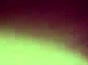 Pretty ebony babe in bikini gets tittyfucked and takes facial cumshot!