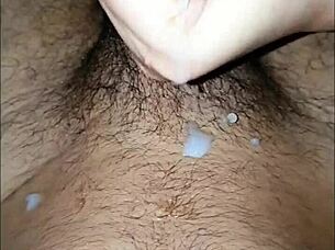 priya teases by rubbing that cock until cum flows in slow motion homemade intimacy