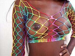 Stunning 19-year-old tall ebony Brazilian beauty Jenny Pretinha with perfect natural tits takes monster cocks for double penetration in all holes. She handles DAP, DVP, ATM, and gaping with exotic flair in heels.