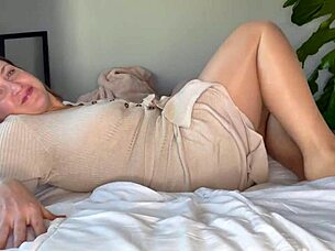 hotwife in pantyhose gets creampied by her partner in multiple positions during close-up session