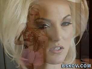 blonde takes that long shlong deep in her pussy