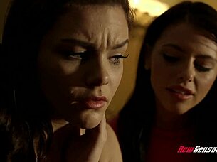 adriana chechik and kimber woods enjoy sharing everything as close friends in an intimate moment