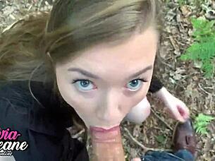 Can This Hot 18+ Teen Deliver An Intense POV Outdoor Blowjob With Explosive Cumshot?
