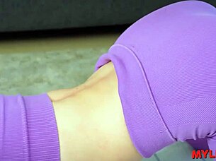 Slim gymnast redhead blasted after training!