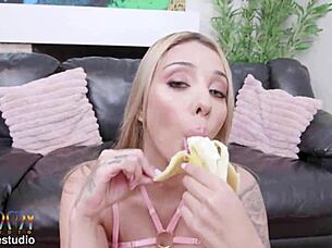 P-sluts vol 80 starring sensual brazilian vitoria beatriz fucks four big studs with dap dp puk3 and swallow their loads