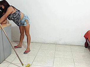 I get so horny after she teases me then I masturbate my huge cock wildly