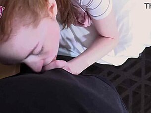 Nasty Ellie Murphy asks mature Seth Brogan for some sex advice with wet pussy riding and creampie.