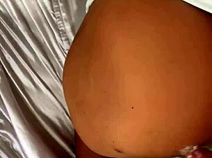 the stepfather notices his young woman is using an anal plug sex toy. he watches her explore with toys outdoors in public.