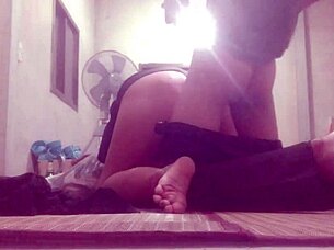 Young college student gets her pink pussy soaking wet while bent over doggystyle for math teacher