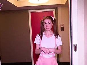 Nasty Ellie Murphy asks mature Seth Brogan for some sex advice with wet pussy riding and creampie.