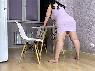 Amateur anal with mature big ass