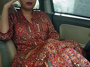 I love how this beautiful Punjabi wife gets creampie fucked hard in car by husband.