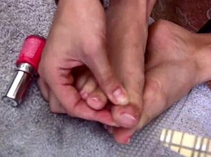 Are you teasing me in that short dress while painting your nails?