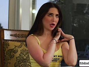 oh man, this lesbian babysitter is pussy licking and slapping her boss's tits in a wild session