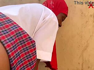 black big cock class boyfriend dominates and fucks petite 18+ classmate hard at principals window with wet pussy licking