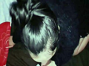 Sweet Latina Sucking A Big Cock Interracial Style