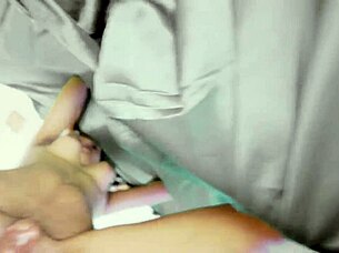 His huge cock stretches my tight pussy filling it with hot cum in wild doggystyle action