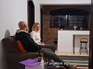 she skips rent payment and offers intense footjob cowgirl ride to the collector instead