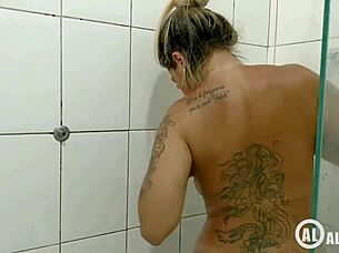 hey that sexy petite asian girl left the bath super horny and ready for action