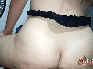 big brazilian ass takes huge black cock in anal missionary homemade amateur pov with curvy latina 😈🍑