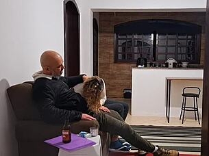 she skips rent payment and offers intense footjob cowgirl ride to the collector instead