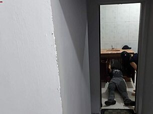 Wife Cheats with Plumber in Homemade Workout Session