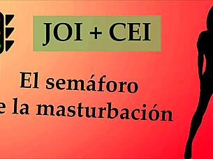Intense European BDSM Game with Jerk Off Instructions in Spanish for Masturbation Contest
