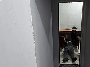 Wife Cheats with Plumber in Homemade Workout Session