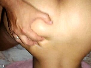 the young girlfriend couldn't hold back her moans during sensual pov sex with friend. her natural tits bounced as they rode passionately in the brazilian couple's intimate moment.