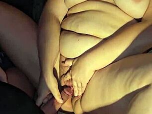 oh wow, this hot preggo milf with hard nipples gets a creampie surprise