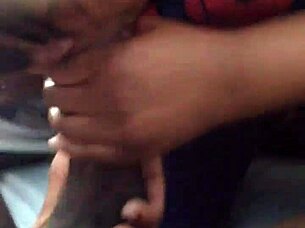 Ebony Babe Sucks Cock Until Cum Fills Her Mouth