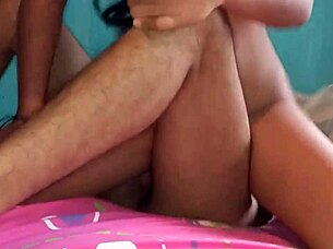 Who knew this amateur Latina babe would ride big cock for creampie in homemade pov?