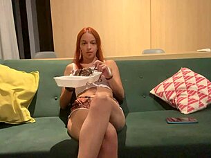 she teases with wet pussy in softcore solo play