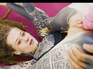 Tattooed couple dives into hard fucking and anal play with sloppy blowjob 😈🔥