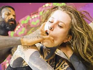 Tattooed couple dives into hard fucking and anal play with sloppy blowjob 😈🔥