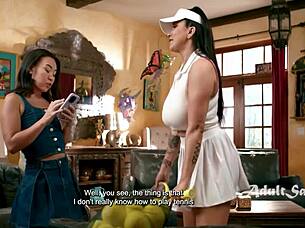 I Feel So Aroused Smashing Romi Rain's Big Boing Boobs Before Tennis With Kimmy Kimm