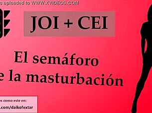 Intense European BDSM Game with Jerk Off Instructions in Spanish for Masturbation Contest