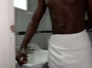 Horny slut rides new roommate's big black cock