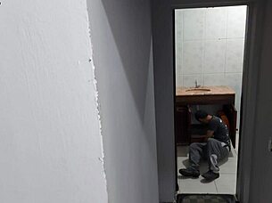 Wife Cheats with Plumber in Homemade Workout Session