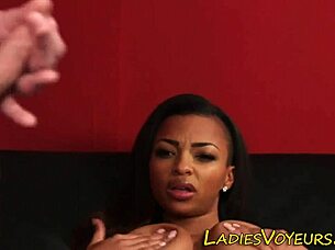 i feel so powerful as this ebony domina spreads her legs wide