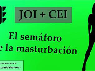 Intense European BDSM Game with Jerk Off Instructions in Spanish for Masturbation Contest