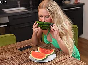 Wetting her Calvin Klein pants to achieve a satisfying orgasm.