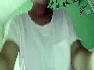 Joey Fisher shows off her huge big natural tits