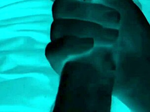 Husband leaves wife at hotel with friend for beer run, he tricks her into sucking big cock and facial handjob.