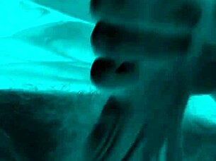 Husband leaves wife at hotel with friend for beer run, he tricks her into sucking big cock and facial handjob.