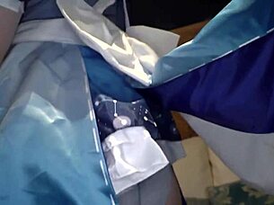 Part1 of cosplay adventure with amateur Japanese woman in costume