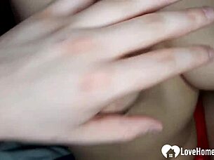 hot wife sucks and rides in pov with big ass brunette hardcore blowjob