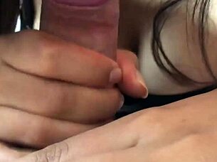 Hot College Girl Blows Dick Until Cumshot!