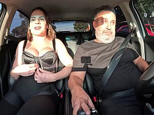 Hey, check out this transsexual getting naked on the street while hitchhiking and sharing wild stories